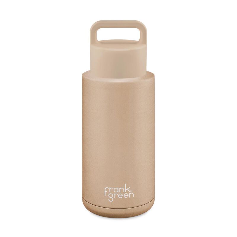 frank green 34oz Ceramic Reusable Bottle Grip Finish with Grip Lid image number 0